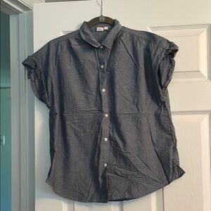 GAP Gray Button Down Shirt Casual Top